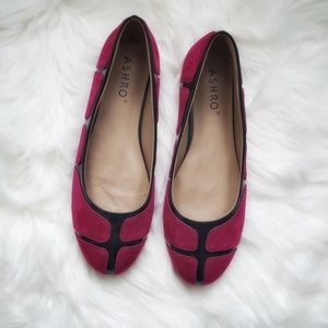 Pink and Black flats size 9
